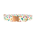 Colorful Chess Dog Collar - metal rose gold