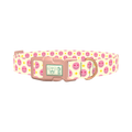 Valentine Smiley Dog Collar - plastic rose gold