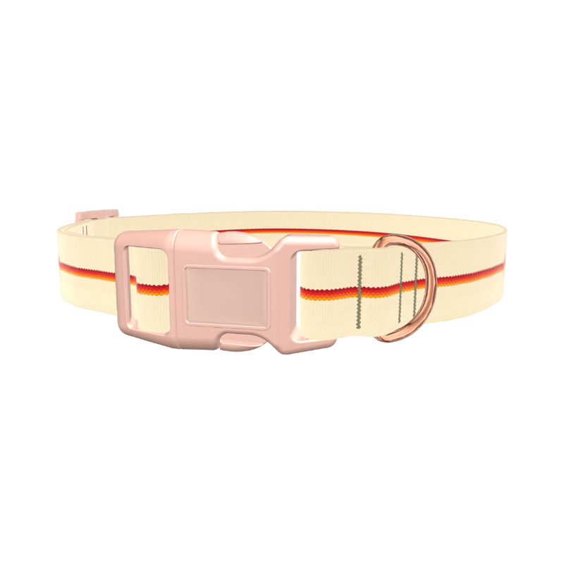 Geometric Hexagon Dog Collar - plastic gold
