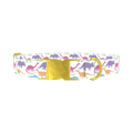 Colorful Dinosaur Dog Collar - metal gold