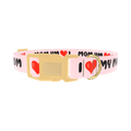 Heart Love Dog Collar - plastic gold