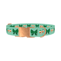 St. Patrick's Bow Dog Collar - metal rose gold