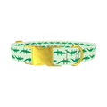 Crocodile Pattern Dog Collar - metal gold