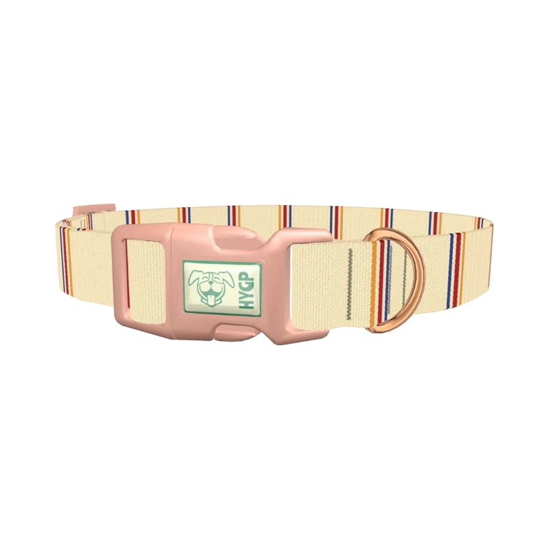Hexagon Stripe 8870488211671 Dog Collar - plastic rose gold