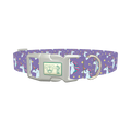 Purple Unicorn Magic Dog Collar - plastic silver