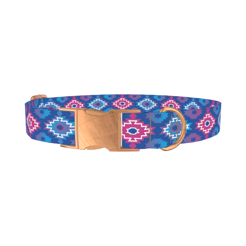 Ombre Tribal Diamond Dog Collar - metal rose gold