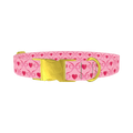 Valentine Heart Dog Collar - metal gold