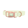 Green Polka Dot Dog Collar - plastic rose gold