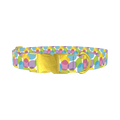 Pastel Easter Egg Dog Collar - metal gold