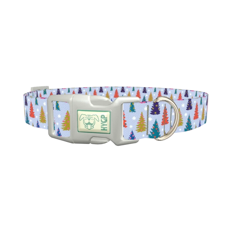 Christmas Tree Dog Collar - plastic silver