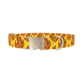 Flame Burst Dog Collar - metal silver