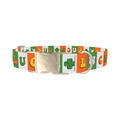 Lucky Clover Dog Collar - metal silver