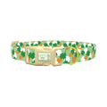 Lucky Clover Pattern Dog Collar - plastic gold