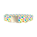 Colorful Easter Egg Dog Collar - metal silver