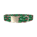 Christmas HoHo Dog Collar - metal silver