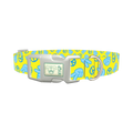 Peace Sign Dog Collar - plastic silver
