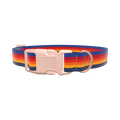 Geometric Stripes Dog Collar - plastic gold