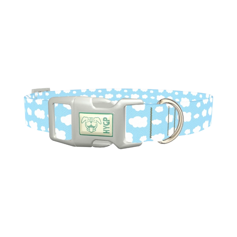 Cloud Pattern Dog Collar - plastic silver
