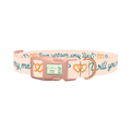 Phrase Heart Dog Collar - plastic rose gold