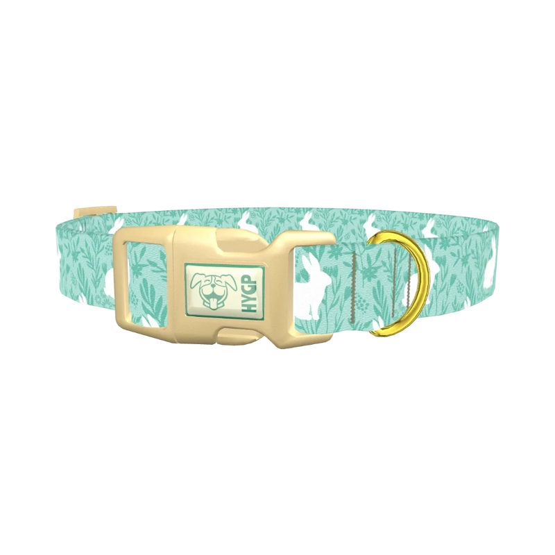 Wildflower Bunny Dog Collar - plastic gold