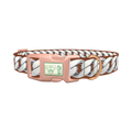 Silver Link Dog Collar - plastic rose gold