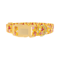 Mushroom Floral Dog Collar - plastic gold