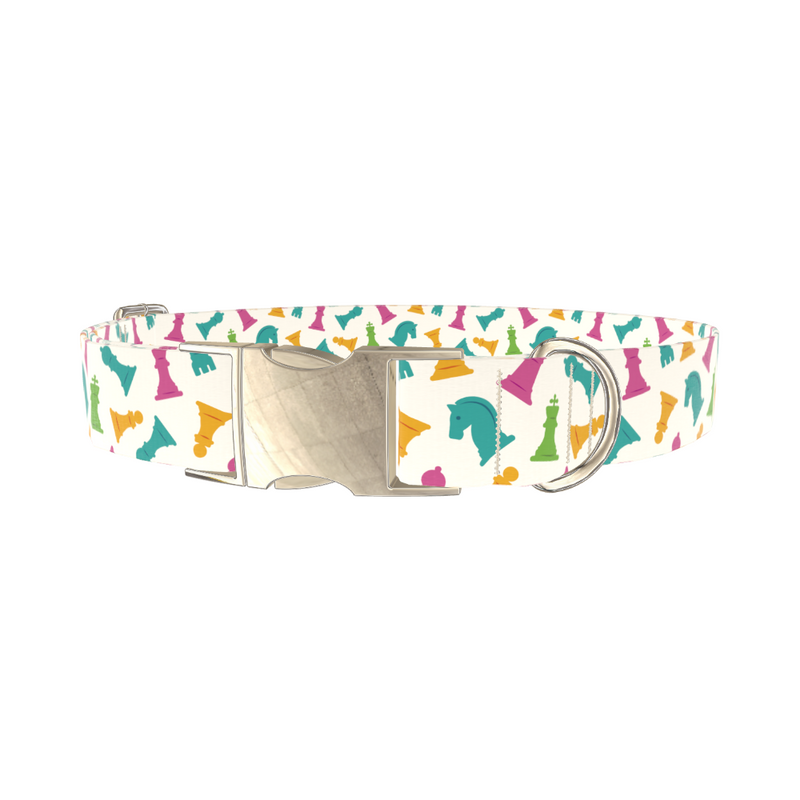 Colorful Chess Dog Collar