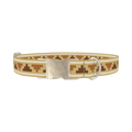 Sand Tribal Pattern Dog Collar - metal silver