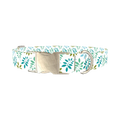 Leaf Pattern Dog Collar - metal silver