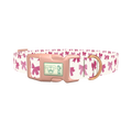 Pink Ribbon Bow Dog Collar - plastic rose gold