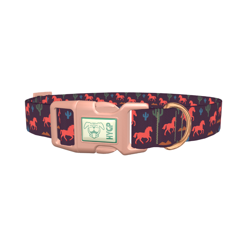 Western Desert Dog Collar - plastic rose gold