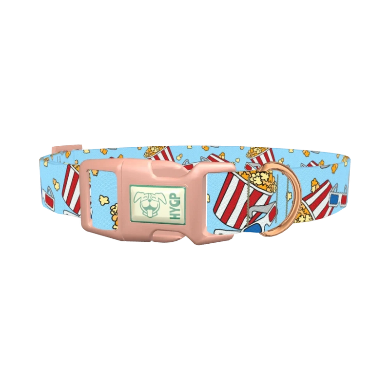 Movie Night Dog Collar - plastic rose gold