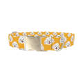 Toy Poodle Pattern Dog Collar - metal silver
