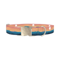 Mountain Sunset Dog Collar - metal silver