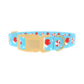Peppermint Mitten Dog Collar - plastic gold