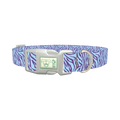 Zebra Stripe Dog Collar - plastic silver