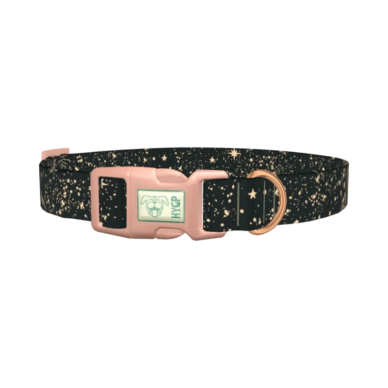 Space Star Dog Collar - plastic rose gold