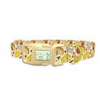 Cheese and Tomato Dog Collar - plastic gold