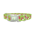 Green Mushroom Dog Collar - plastic silver