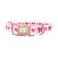Valentine Ribbon Dog Collar - plastic rose gold