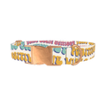 Peace Heart Paw Dog Collar - metal rose gold