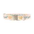 Phrase Heart Dog Collar - metal silver