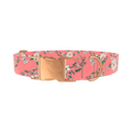 Pink Rosehip Dog Collar - metal silver