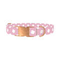 Clover Dot Dog Collar - metal rose gold