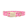 Valentine Lips Dog Collar - plastic rose gold