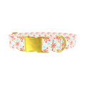 Colorful Bloom Dog Collar - metal gold