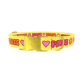 Peace Hippie Dog Collar - metal rose gold