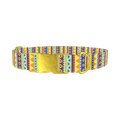 Geometric Stripe Dog Collar - metal gold