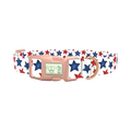 Red Blue Star Pattern Dog Collar - plastic rose gold