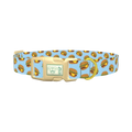 Burger Pattern Dog Collar - plastic gold